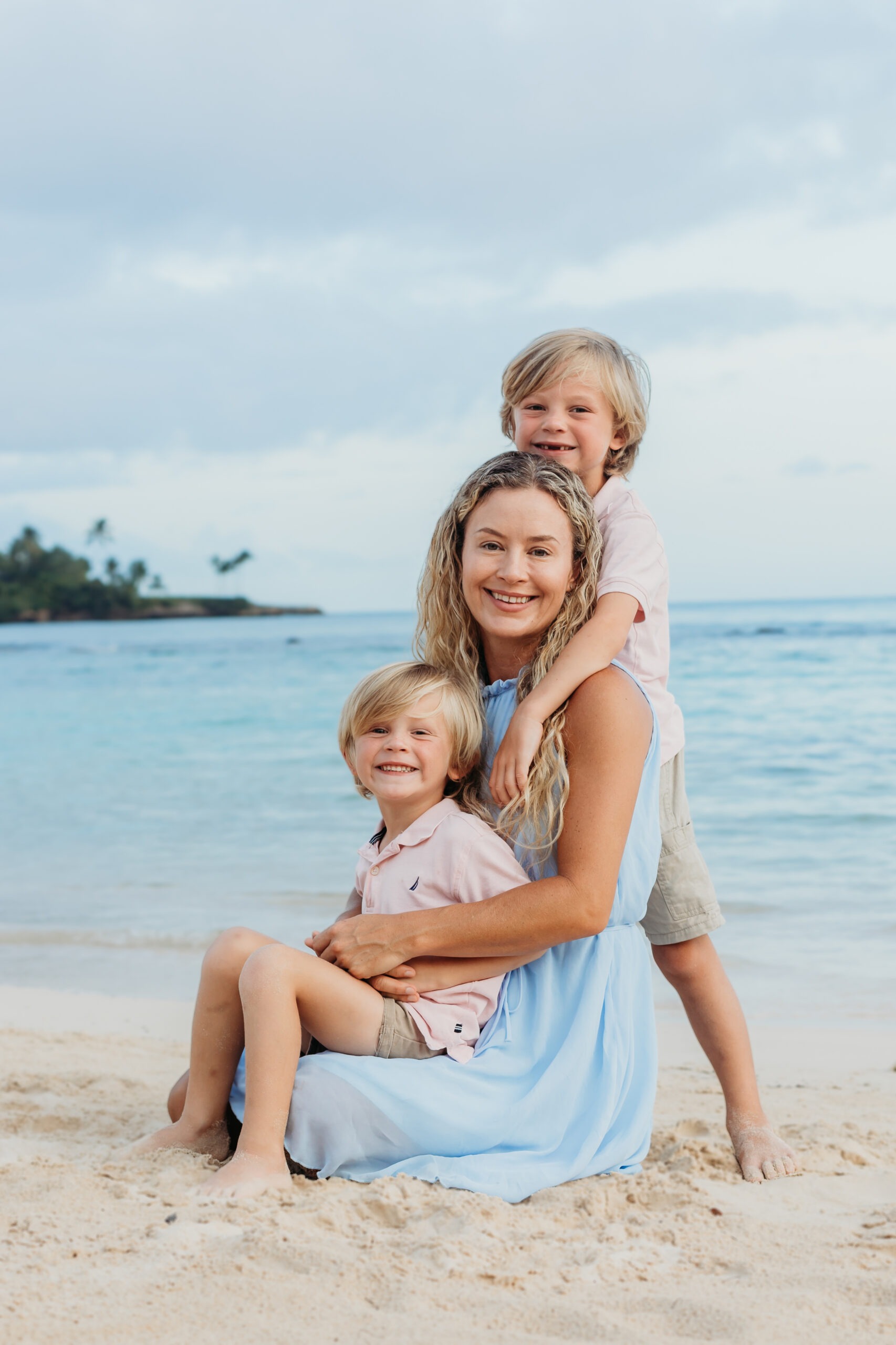 Family portrait photography on Minitas Beach Dominican Republic